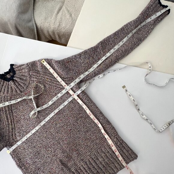 Rachel Zoe Wool Silk Blend Multicolor High Neck Knit Sweater Sz S - Picture 15 of 15